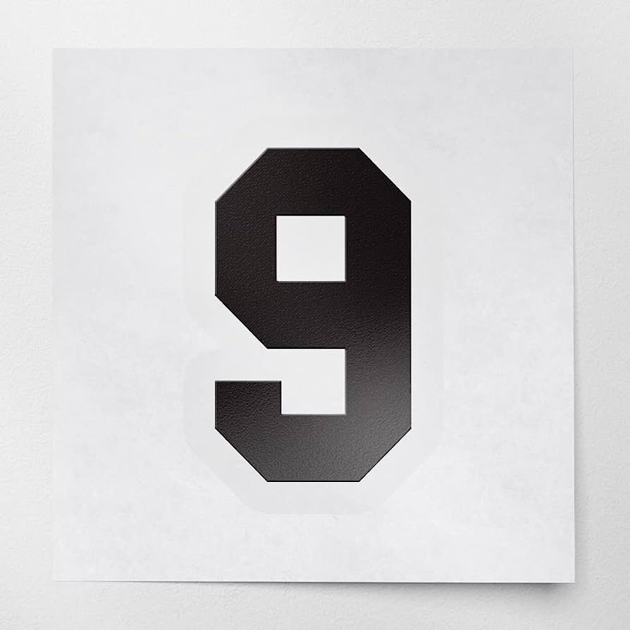 #9 DECAL 2"X2"(BLACK)
